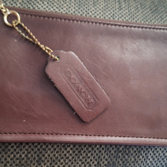 Vintage COACH MAHGONY Skinny Case Leather Striped Lining 7170 Pre Creed Bag - Picture 4 of 6